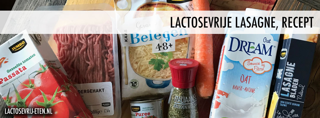 Recept lactosevrije lasagne ingrediënten
